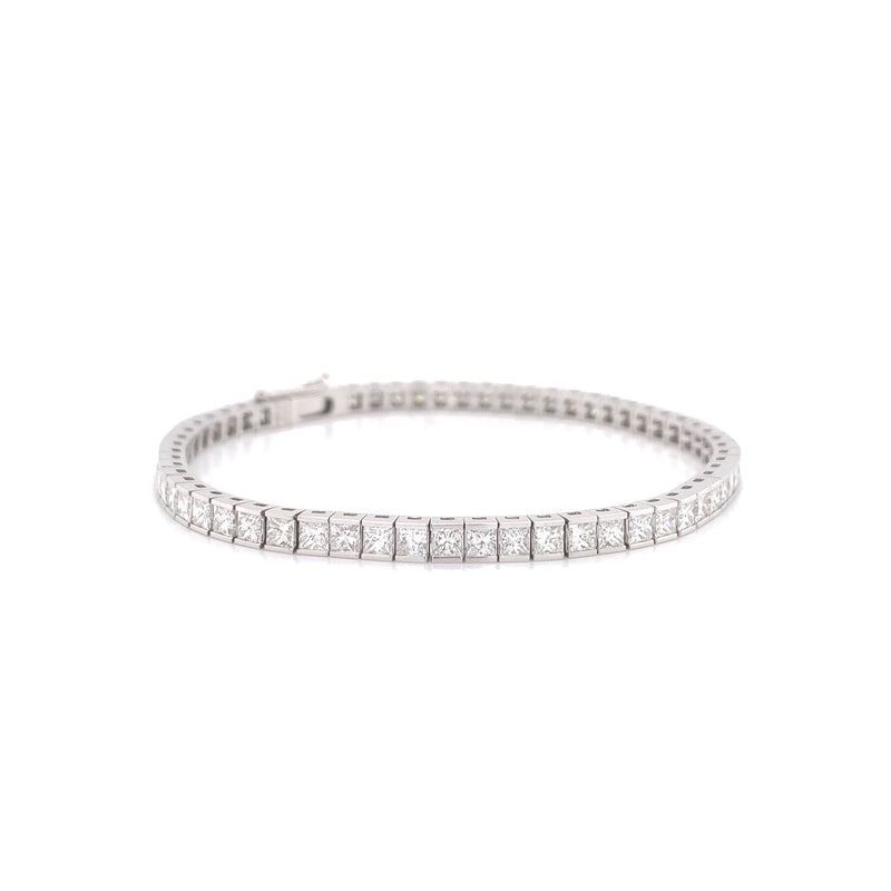 Princess Cut Channel Set Tennis Bracelet