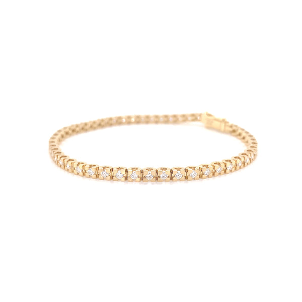 Yellow Gold Diamond Tennis Bracelet