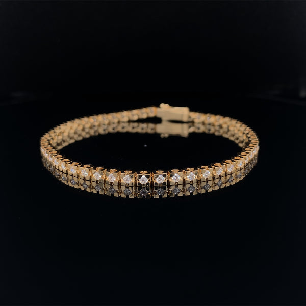 Yellow Gold Diamond Tennis Bracelet