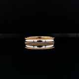 Two Tone Milgrain Ring