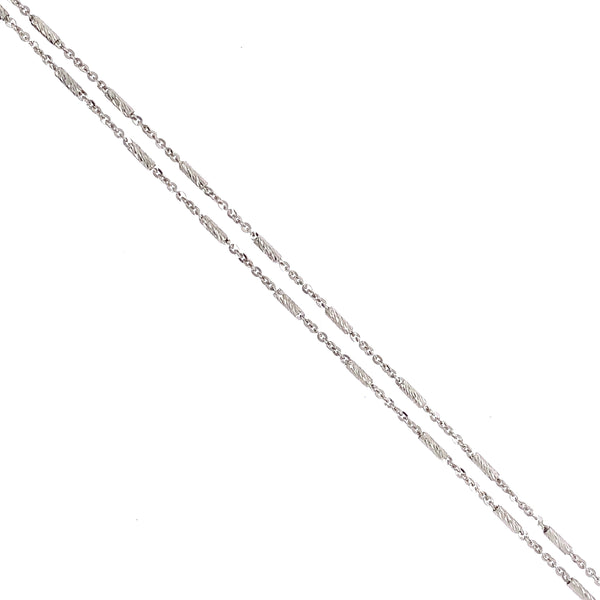 White Gold Bar Chain