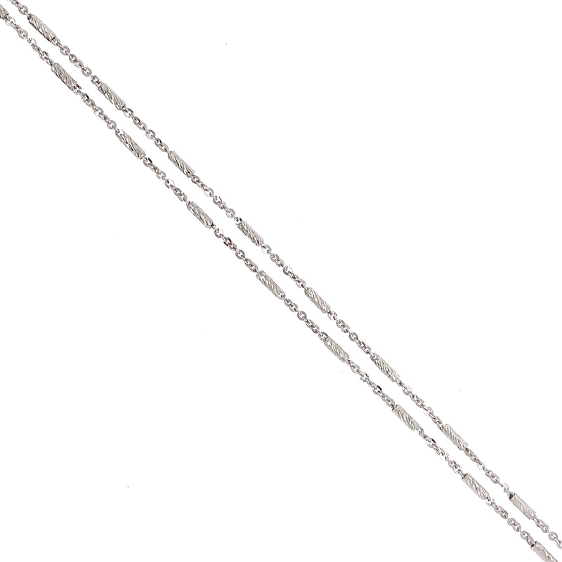 White Gold Bar Chain
