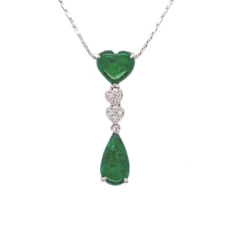 Jade Heart Drop Pendant