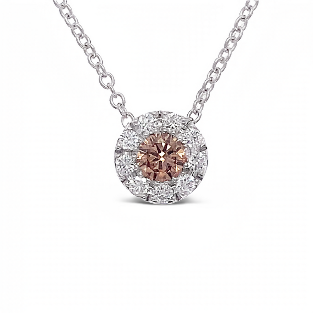Champagne diamond necklace hotsell