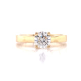 Yellow Gold Four Prong Diamond Engagement Ring