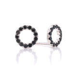 Black Diamond Circle Earring