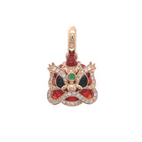 Yellow Dancing Lion Pendant