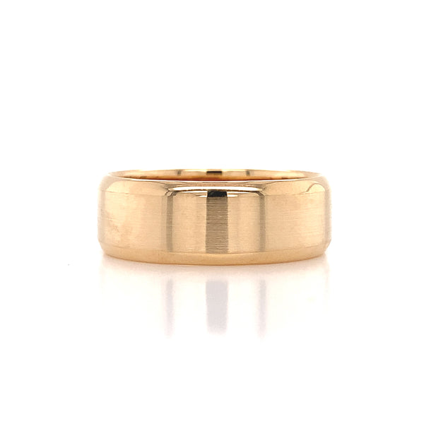 Brushed Yellow Gold Wedding Ring