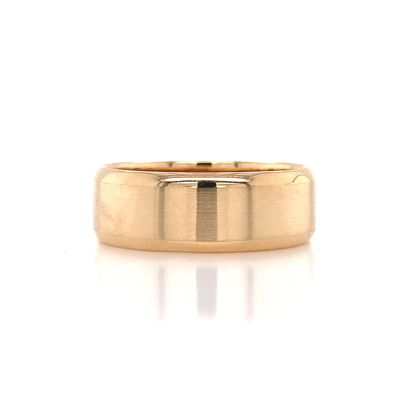 Brushed Yellow Gold Wedding Ring