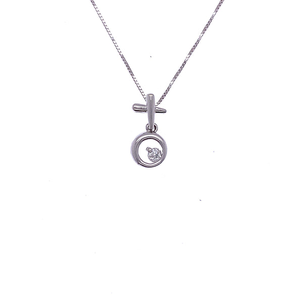 circle and cross diamond pendant