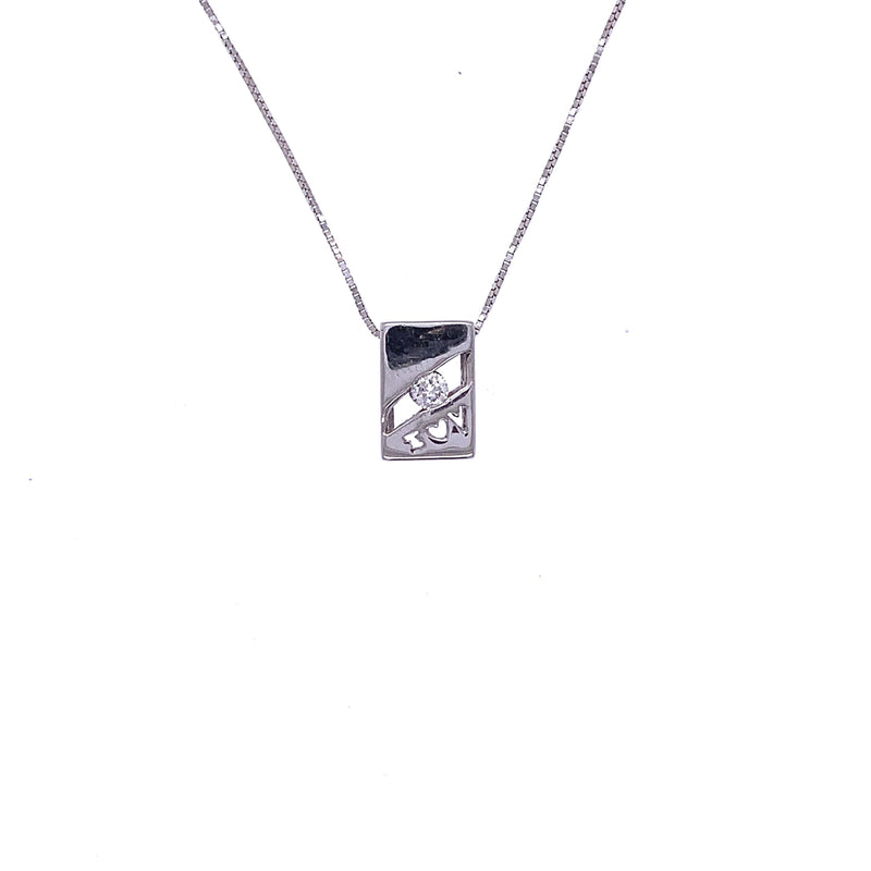 love note diamond pendant