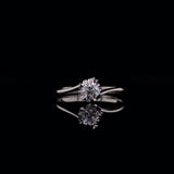 Heart shaped prong engagement ring