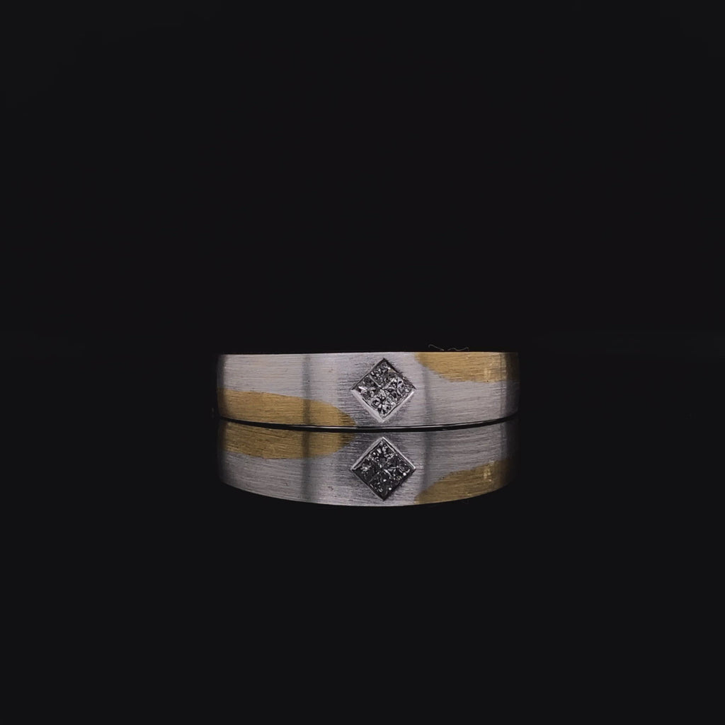 18k white and yellow gold diamond ring video