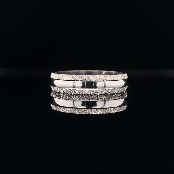 two texture speckle ring, Gold Jewellery Sydney Australia 