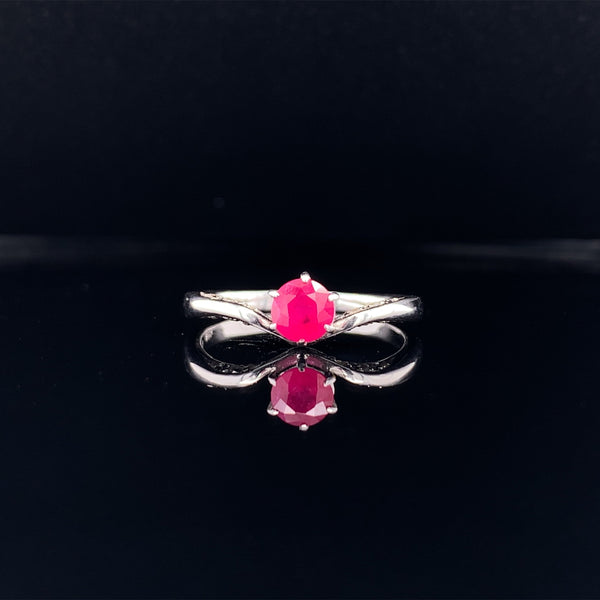 ruby solitaire ring