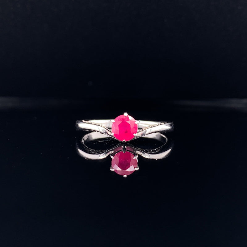 ruby solitaire ring