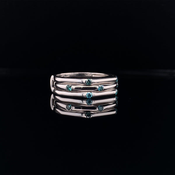 seven diamond stack ring
