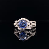 blue sapphire diamond ring