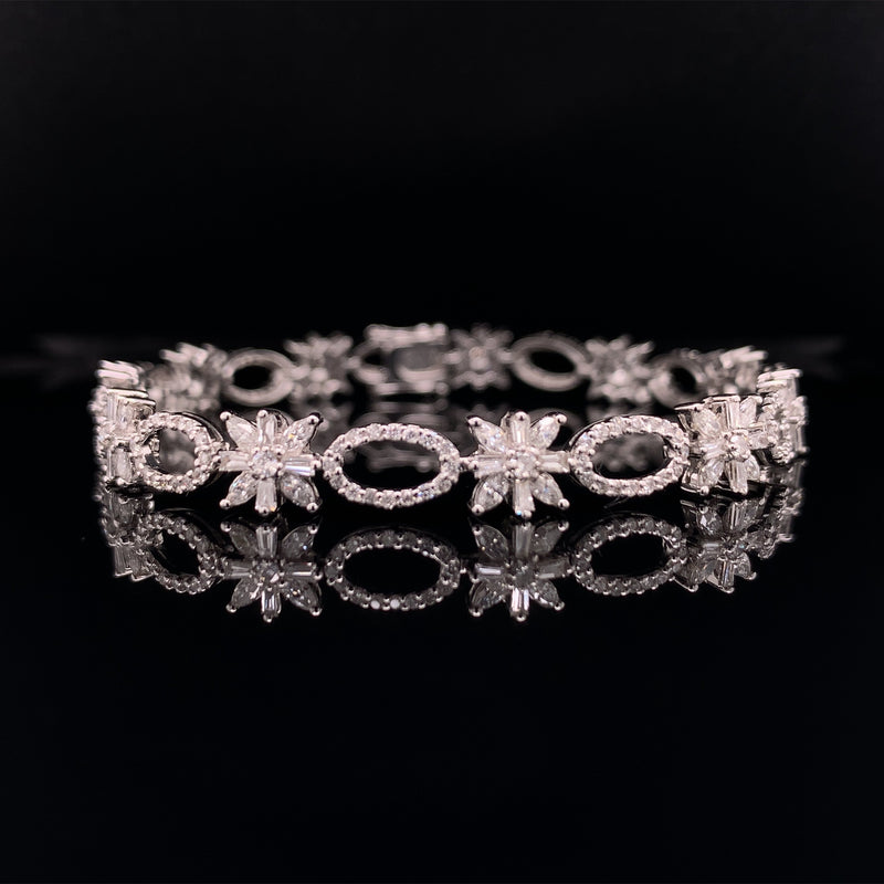 fancy shapes diamond bracelet