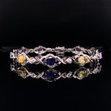 fancy colour twist diamond bracelet