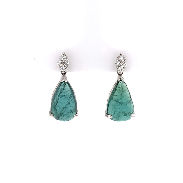 spectacular tourmaline diamond earring