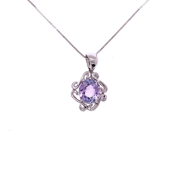 purple topaz pendant