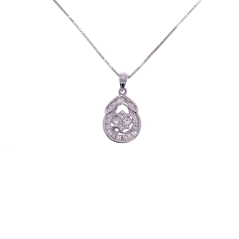 diamond shield pendant