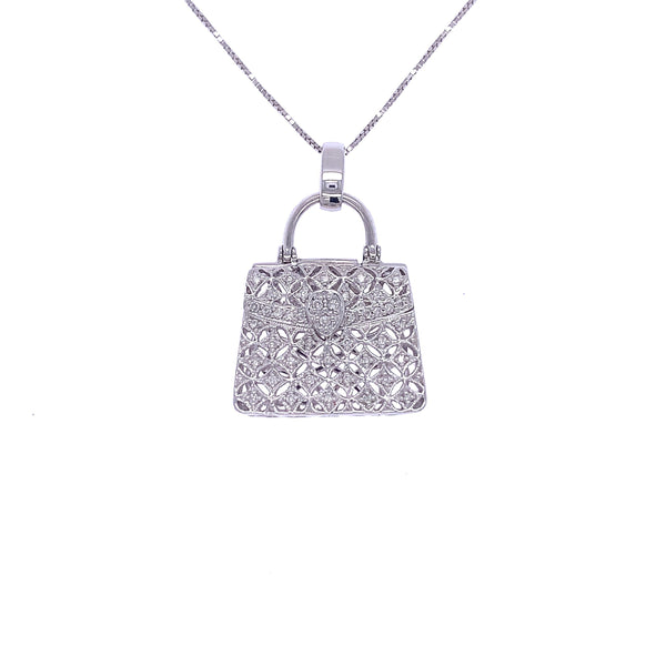 diamond handbag pendant