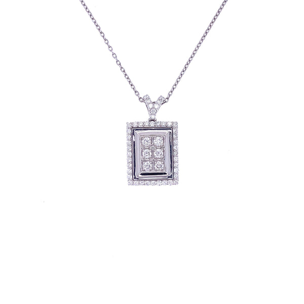 rectangular diamond pendant