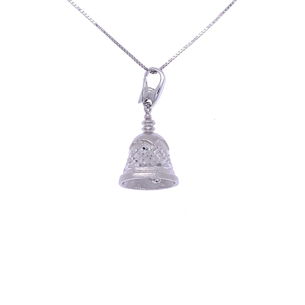 18k white gold bell pendant, Gold Jewellery Sydney Australia 