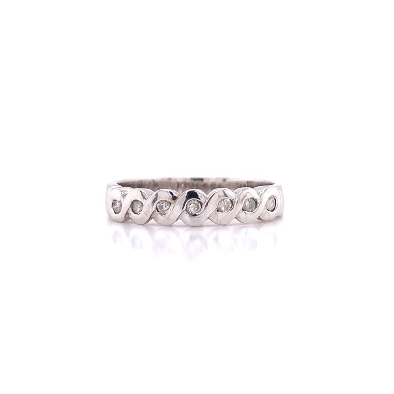 double ribbon diamond ring