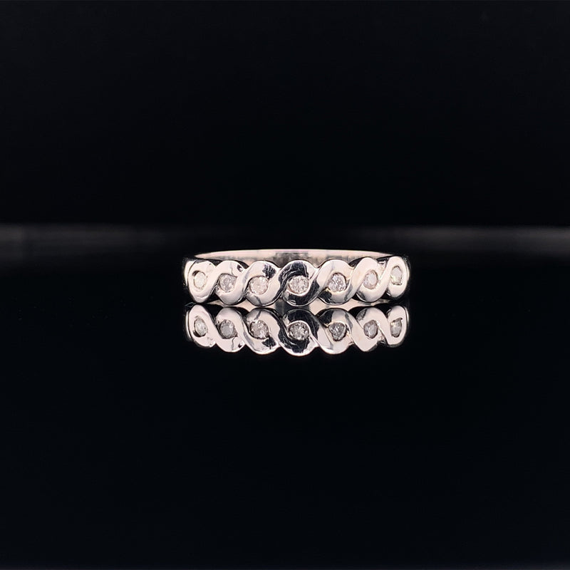 double ribbon diamond ring