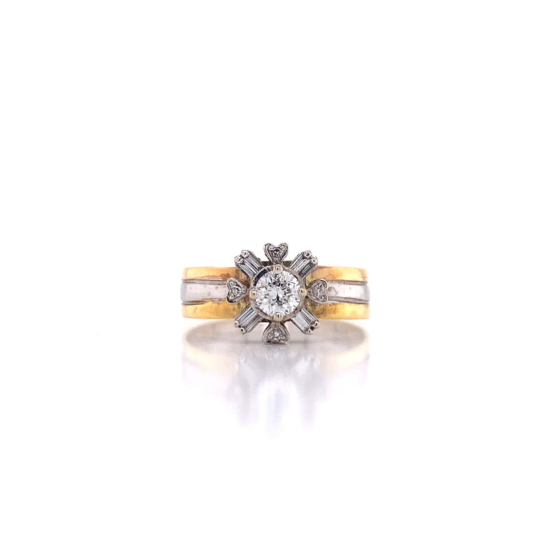 diamond sunrise ring