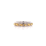 white and yellow gold diamond wheel ring