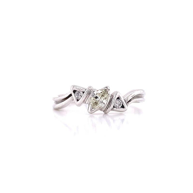 Left Right Angle Diamond Ring