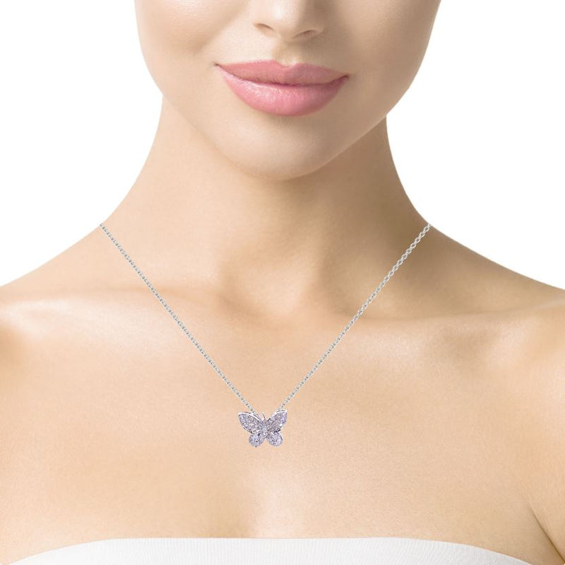 Diamond Butterfly Pendant/Brooch