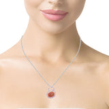 Double Circles Opal And Diamonds Pendant
