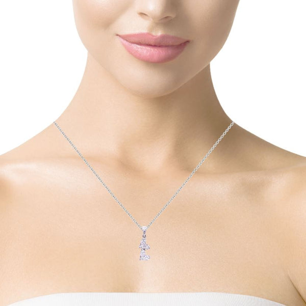 Double Heart Diamond Pendant