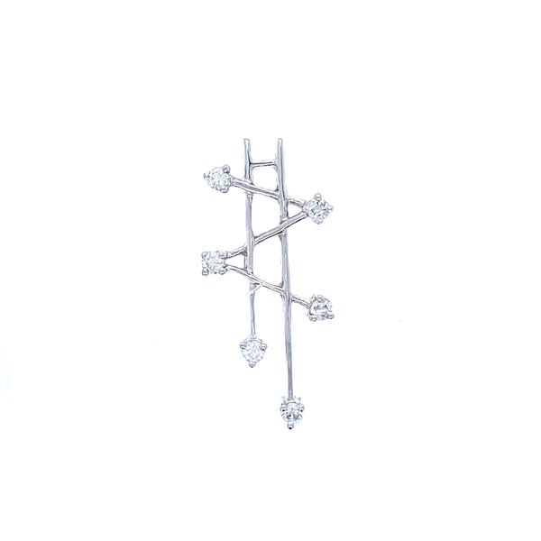 Parallel lines diamond pendant