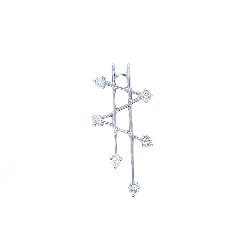 Parallel lines diamond pendant