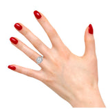 Edged Halo Round Cut Diamond Ring