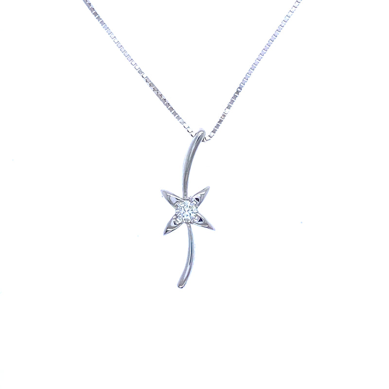 Shooting star diamond pendant