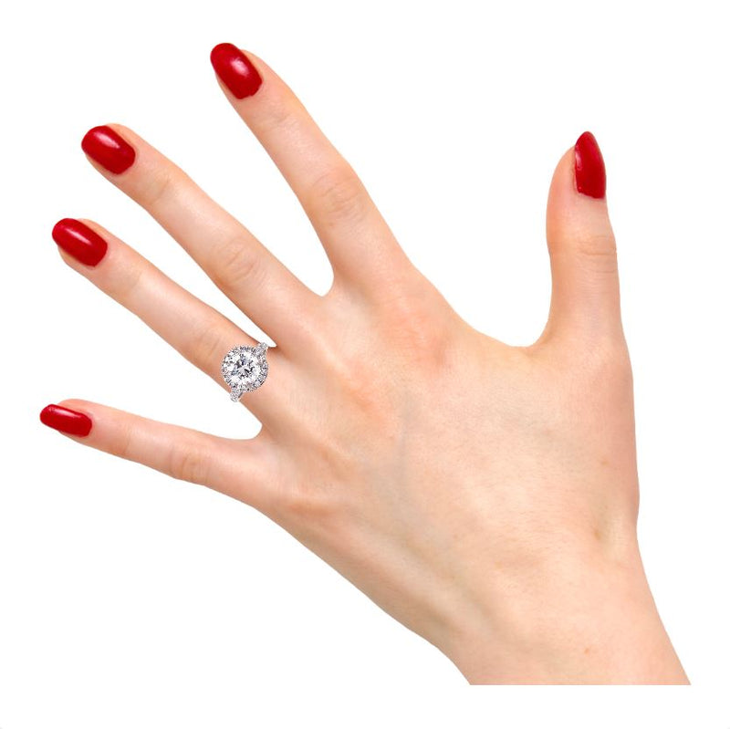 Classic Round Cut Halo Engagement Ring