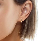 Hexagon Hoop Earring