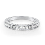 Classic channel setting wedding band