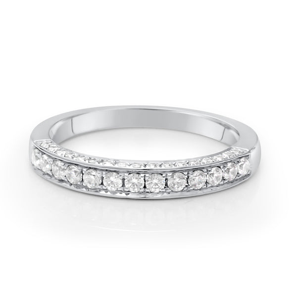 Classic channel setting wedding band