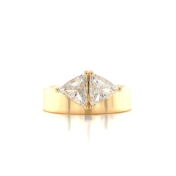 Double Trillion Diamond Ring, Sydney Engagement Ring
