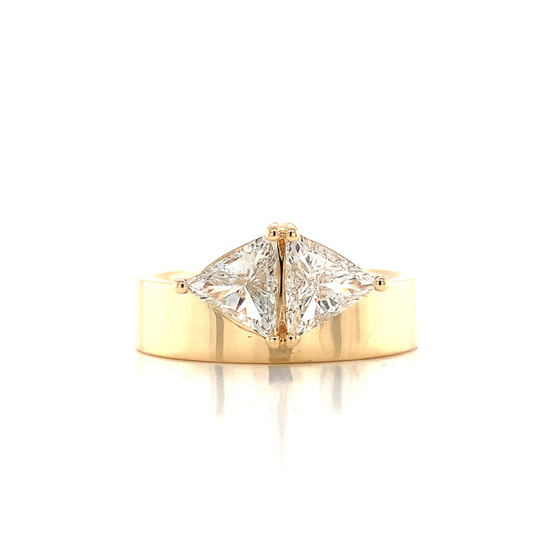 Double Trillion Diamond Ring, Sydney Engagement Ring