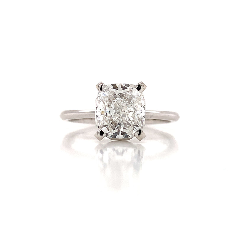 Classic Cushion Cut Solitaire Engagement Ring