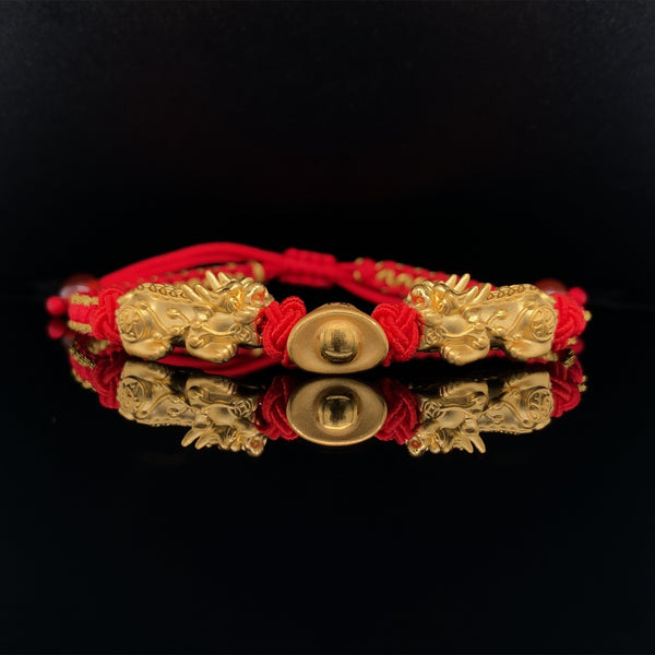 24k Yellow Gold Pixiu Bracelet